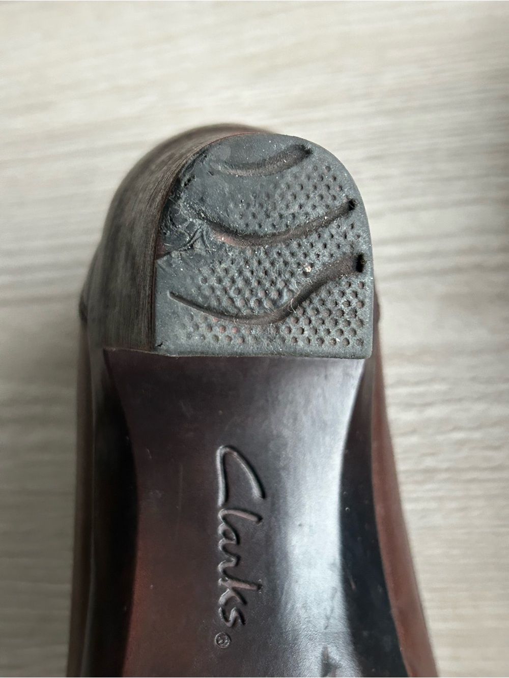 Clarks Bendables Leather Penny Loafer Heel Sz 9W - Picture 10 of 12